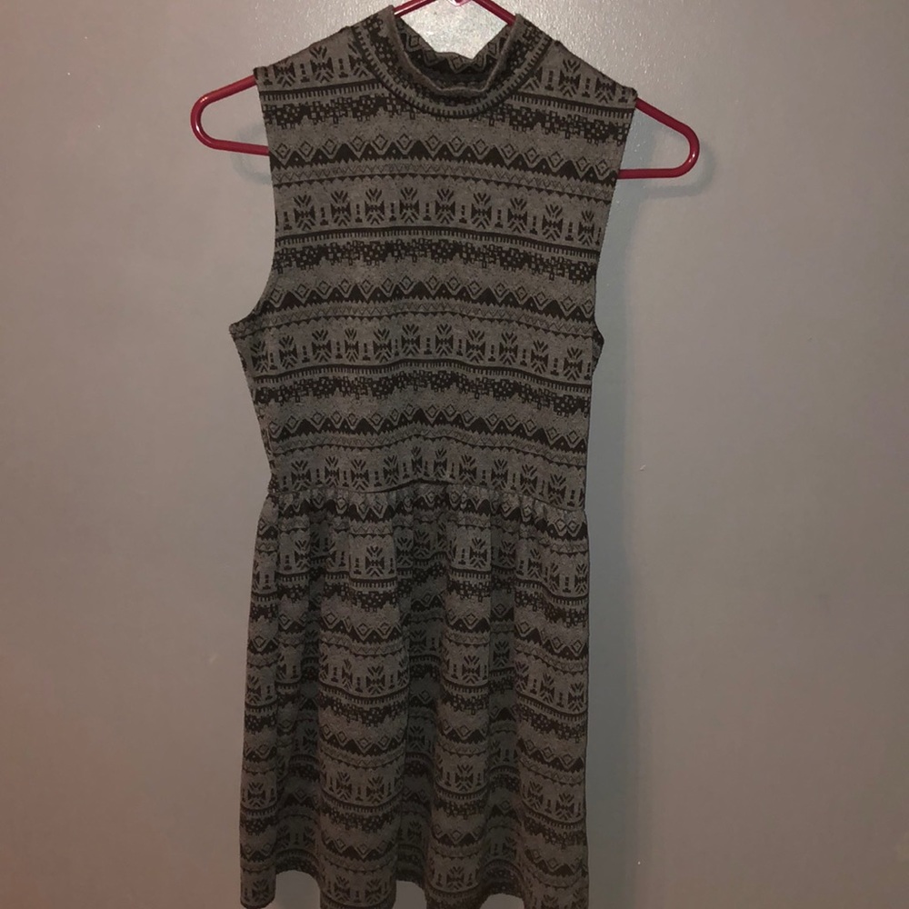 Simple Black and Grey Mini Dress